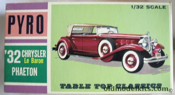 Pyro 1/32 1932 Chrysler La Baron Phaeton Imperial Chassis V-8, C413-125 plastic model kit